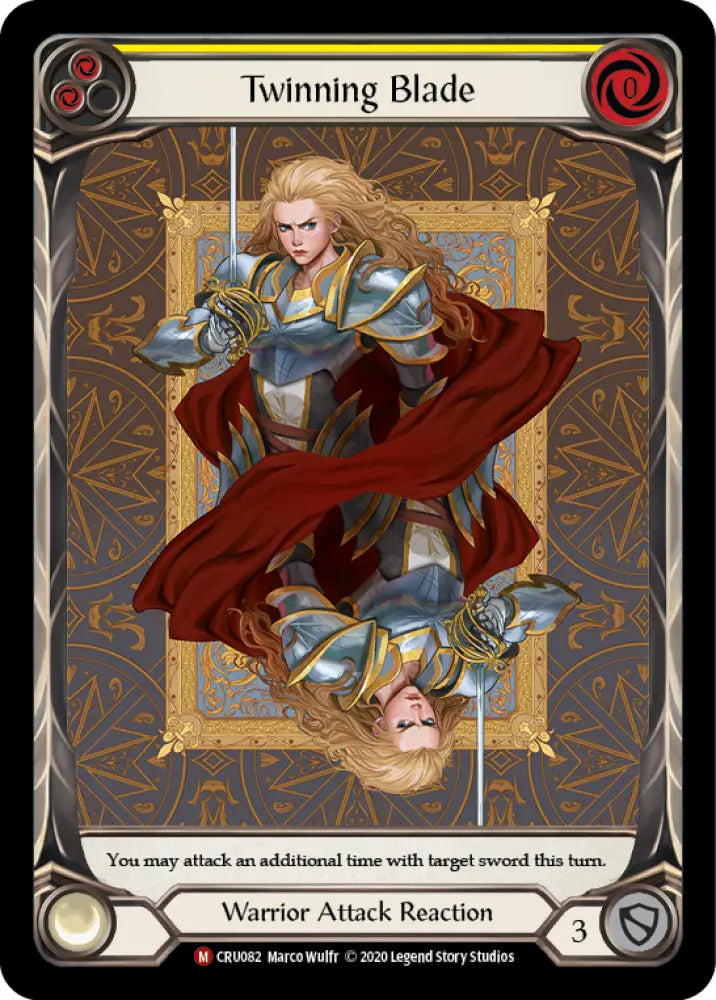 Twinning Blade [Crucible of War 1st Edition] 1st Edition Extended Art Rainbow Foil - Flesh And Blood Single