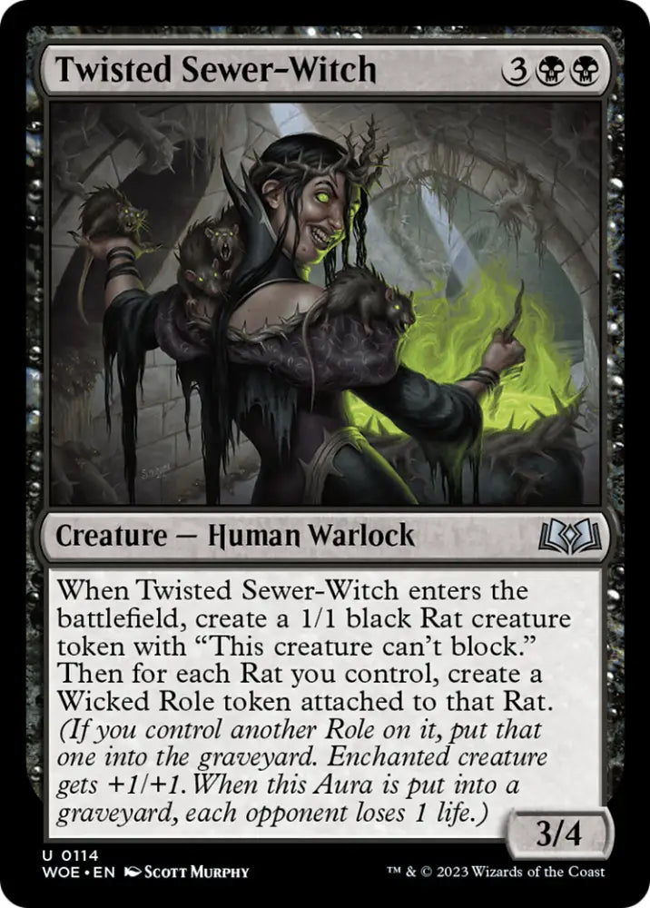 Twisted Sewer-Witch [Wilds of Eldraine] - MTG Single