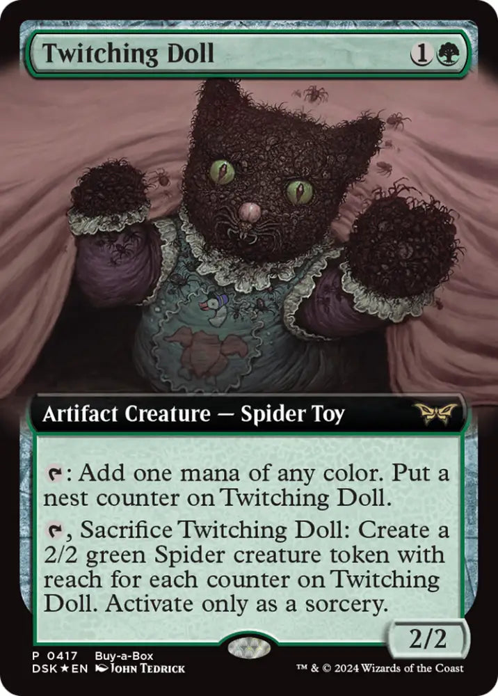 Twitching Doll (Extended Art) (Buy-a-box) [Duskmourn: House of Horror Promos] - MTG Single