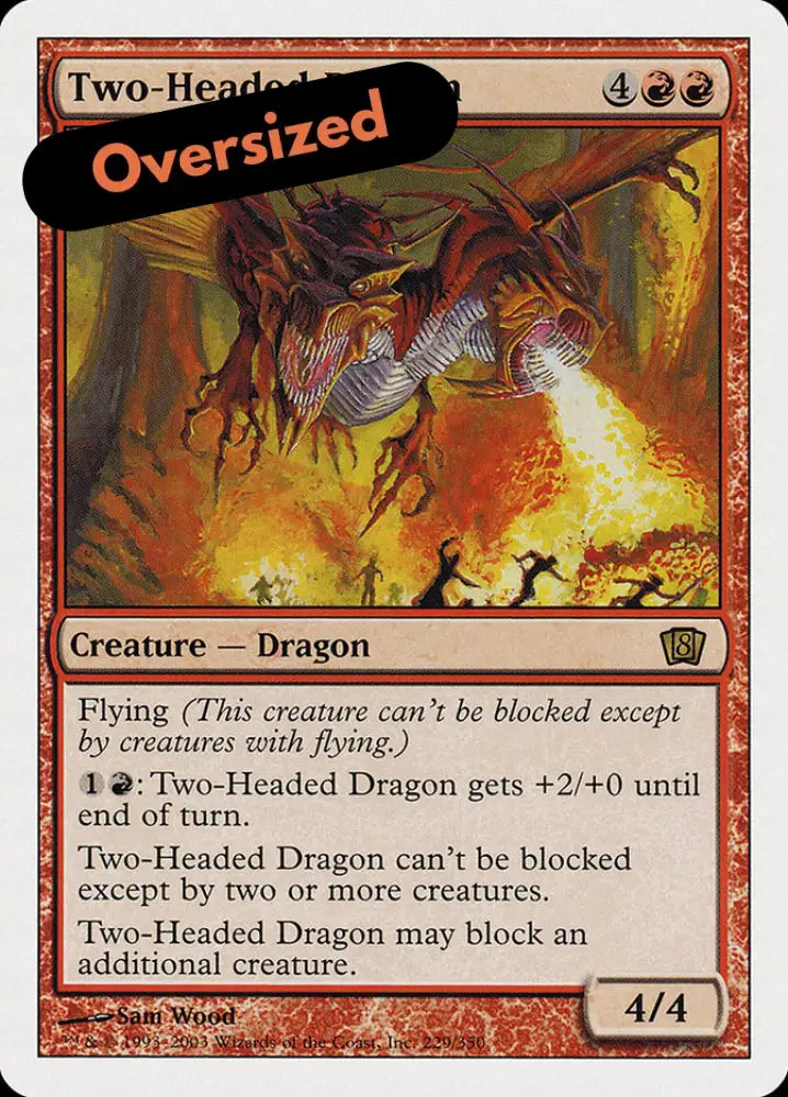 Two-Headed Dragon (Oversized) [Eighth Edition] - MTG Single
