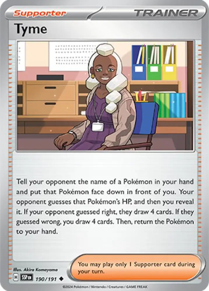 Tyme (190/191) [Scarlet & Violet: Surging Sparks] - Pokemon Single