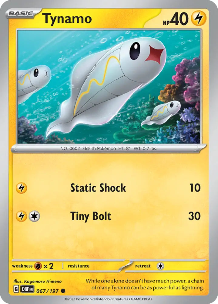 Tynamo (067/197) [Scarlet & Violet: Obsidian Flames] - Pokemon Single