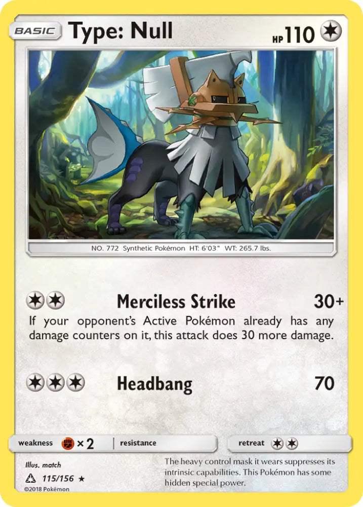 Type: Null (115/156) [Sun & Moon: Ultra Prism] - Pokemon Single
