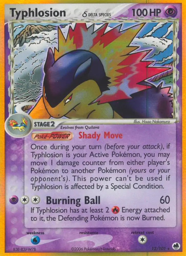 Typhlosion (12/101) (Delta Species) [EX: Dragon Frontiers] - Pokemon Single