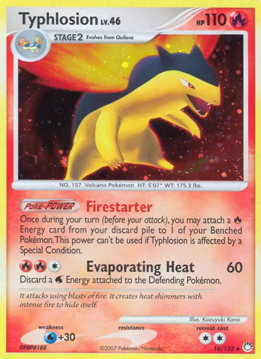 Typhlosion (16/123) [Diamond & Pearl: Mysterious Treasures] - Pokemon Single
