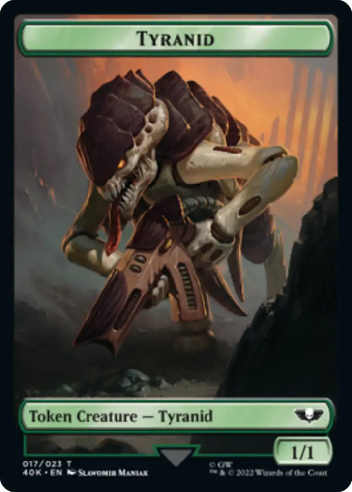 Tyranid (17) // Tyranid (18) Double-Sided Token [Warhammer 40,000 Tokens] - MTG Single