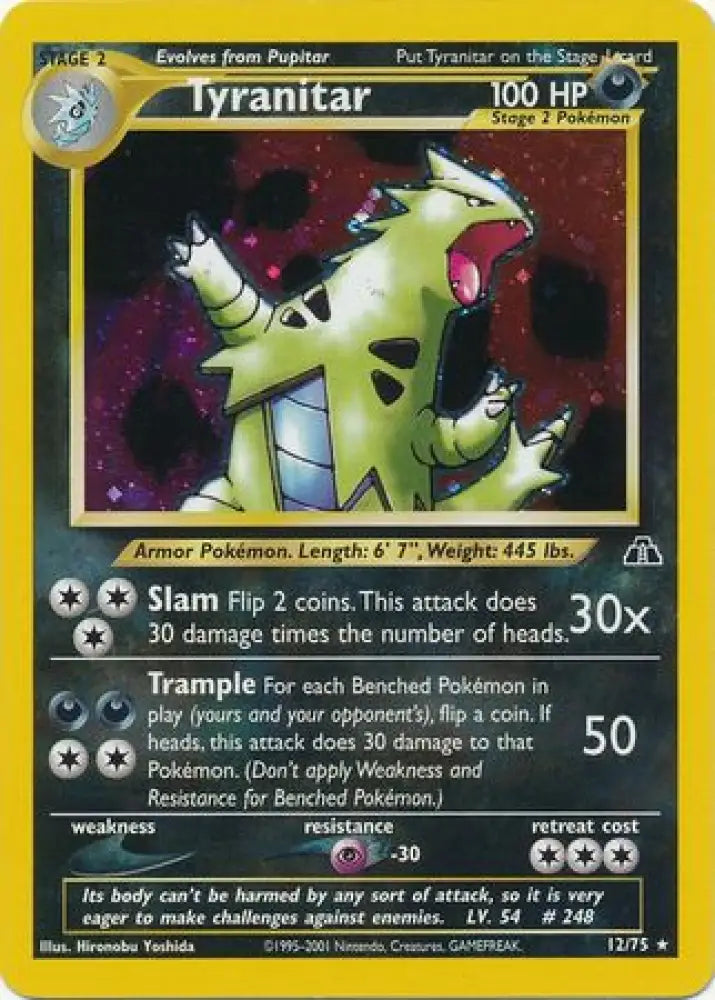 Tyranitar (12/75) [Neo Discovery Unlimited] - Pokemon Single