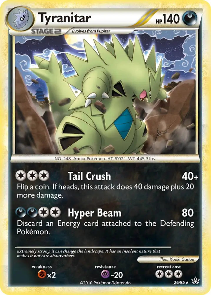 Tyranitar (26/95) (Theme Deck Exclusive) [HeartGold & SoulSilver: Unleashed] - Pokemon Single