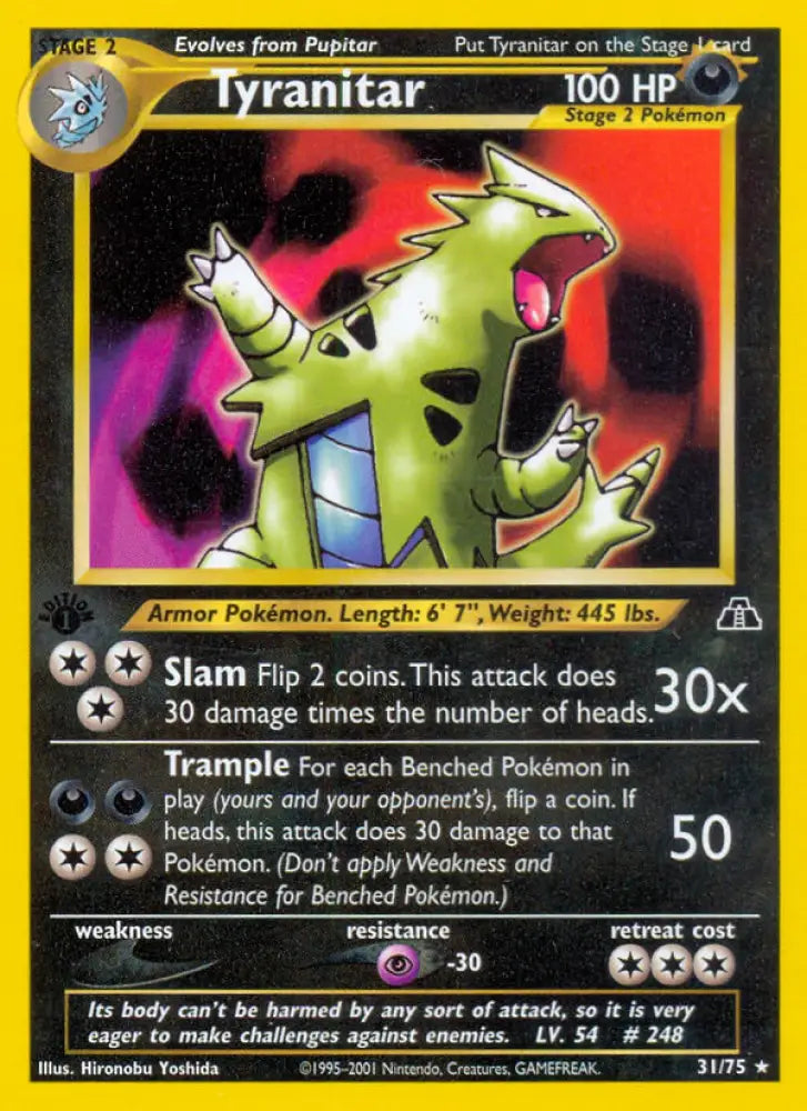 Tyranitar (31/75) [Neo Discovery 1st Edition] - Pokemon Single