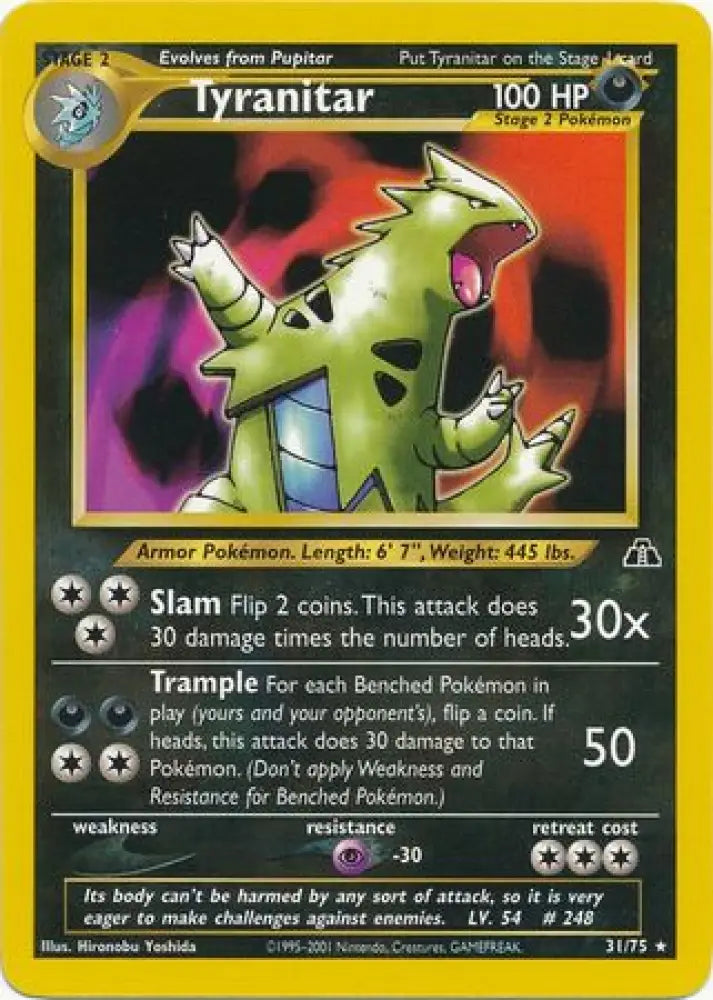 Tyranitar (31/75) [Neo Discovery Unlimited] - Pokemon Single