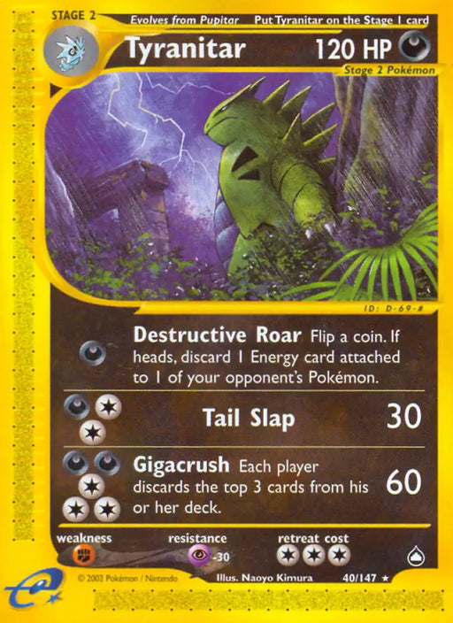 Tyranitar (40/147) [Aquapolis] - Pokemon Single