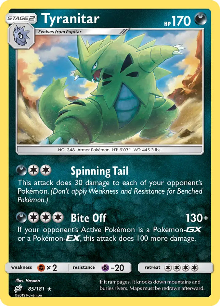 Tyranitar (85/181) [Sun & Moon: Team Up] - Pokemon Single