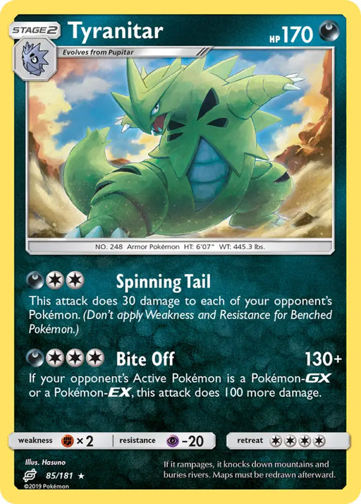 Tyranitar (85/181) [Sun & Moon: Team Up] - Pokemon Single