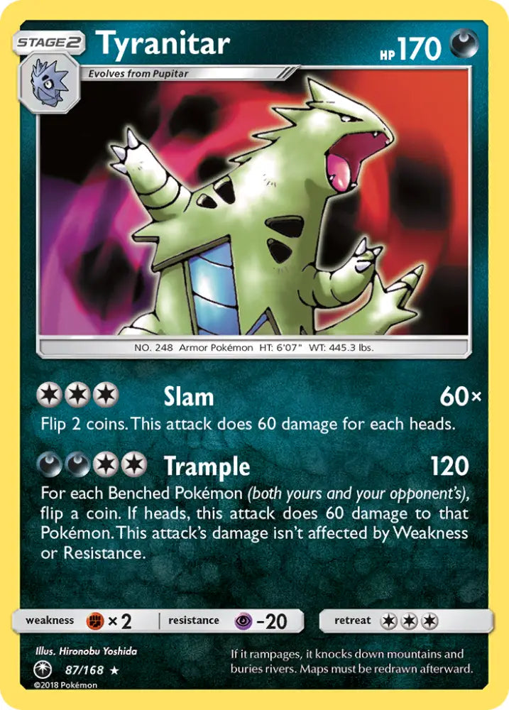 Tyranitar (87/168) [Sun & Moon: Celestial Storm] - Pokemon Single