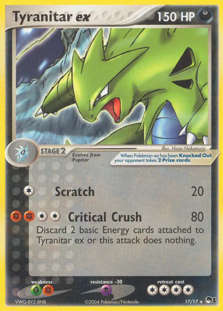 Tyranitar ex (17/17) [POP Series 1] - Pokemon Single