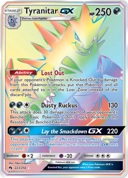 Tyranitar GX (223/214) [Sun & Moon: Lost Thunder] - Pokemon Single