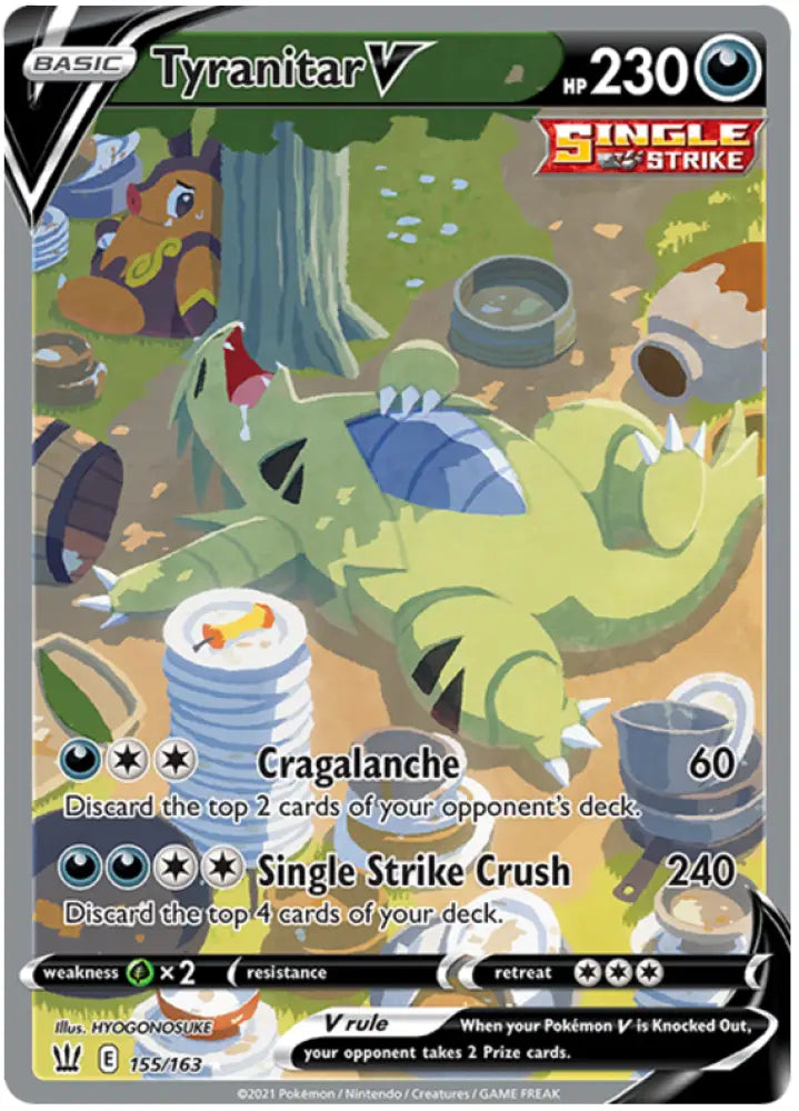 Tyranitar V (155/163) [Sword & Shield: Battle Styles] - Pokemon Single