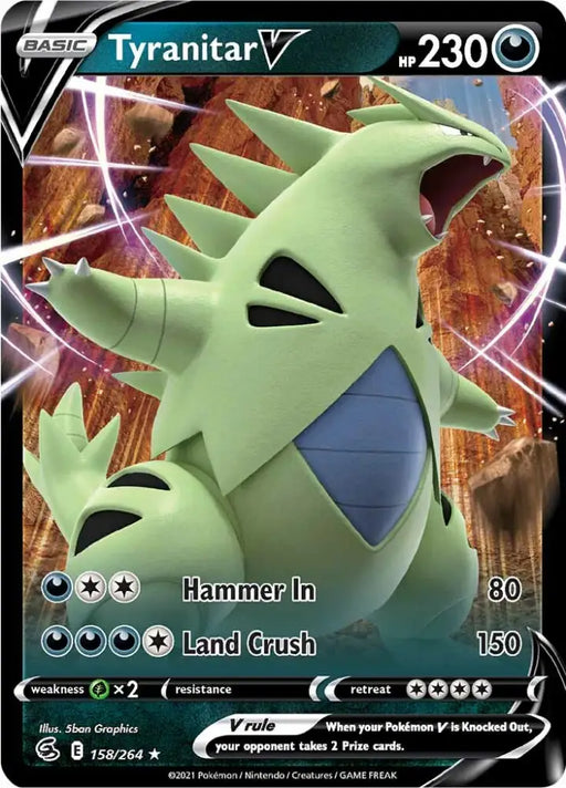 Tyranitar V (158/264) [Sword & Shield: Fusion Strike] - Pokemon Single