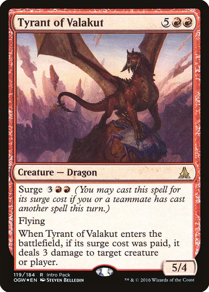 Tyrant of Valakut (Intro Pack) [Oath of the Gatewatch Promos] - MTG Single