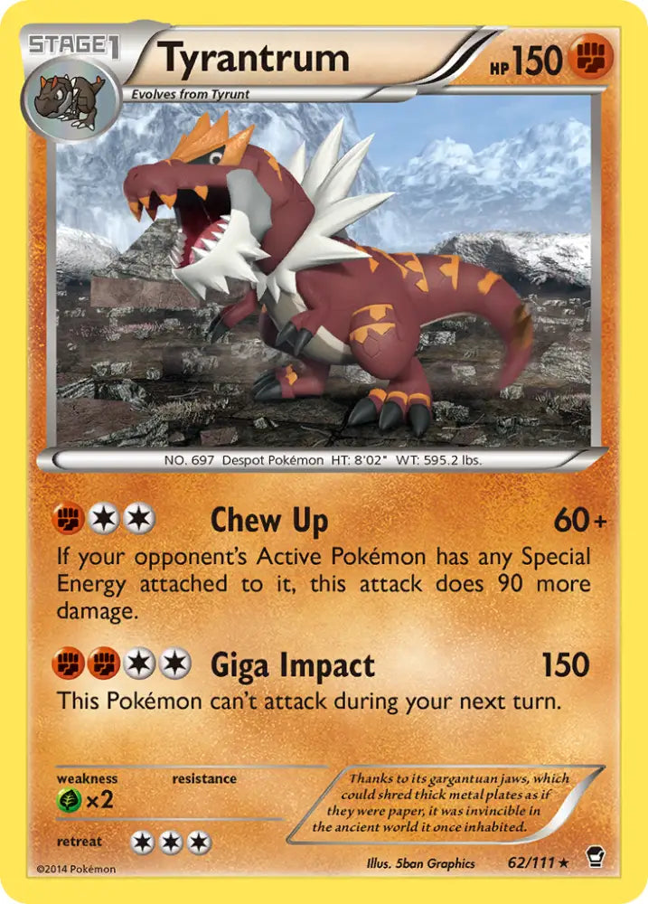 Tyrantrum (62/111) [XY: Furious Fists] - Pokemon Single