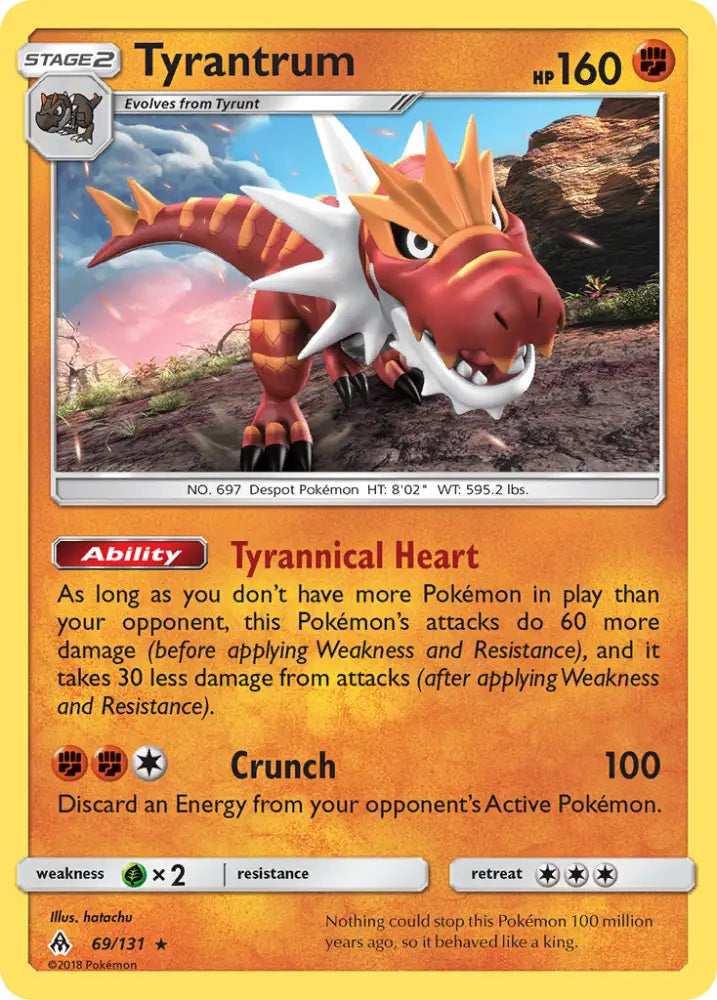 Tyrantrum (69/131) [Sun & Moon: Forbidden Light] - Pokemon Single