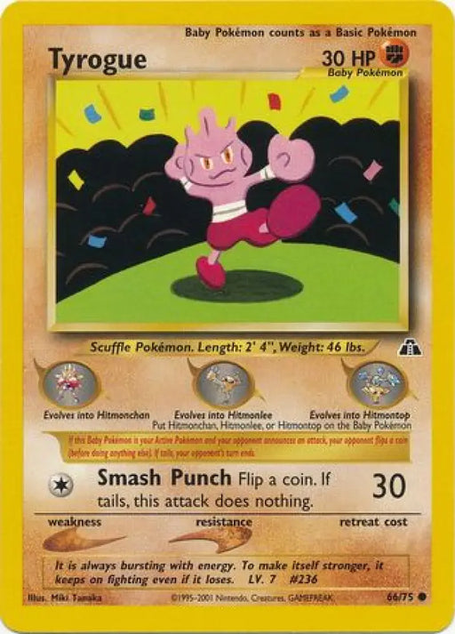 Tyrogue (66/75) [Neo Discovery Unlimited] - Pokemon Single