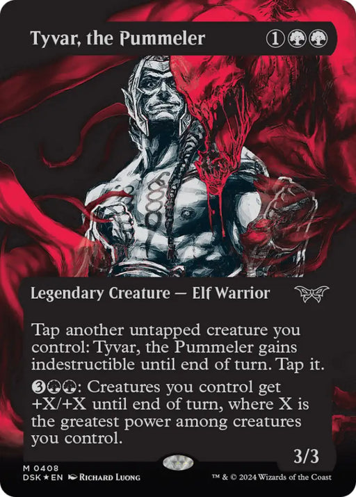 Tyvar the Pummeler (Showcase) (Textured) [Duskmourn: House of Horror] - MTG Single