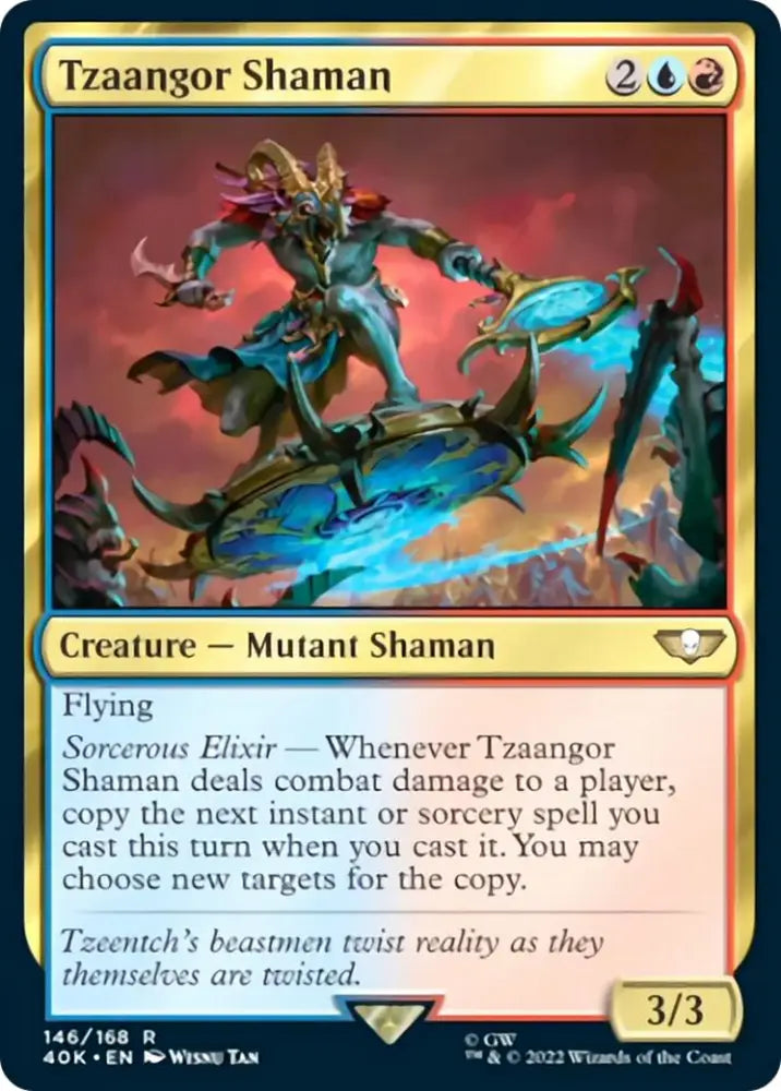 Tzaangor Shaman (Surge Foil) [Warhammer 40,000] - MTG Single
