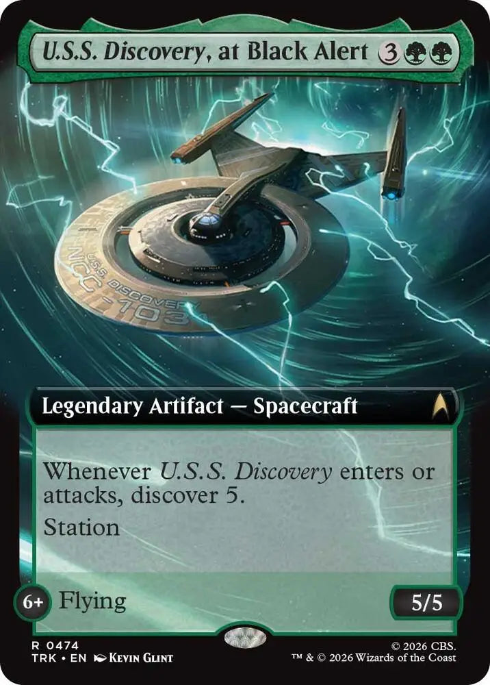 U.S.S. Discovery, at Black Alert (Extended Art) (474) [Star Trek]