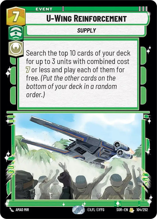 U-Wing Reinforcement (104/252) [Spark of Rebellion] - Star Wars: Unlimited Single