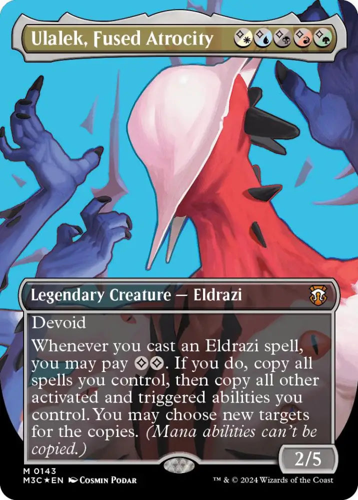 Ulalek Fused Atrocity (Borderless) (Ripple Foil) [Modern Horizons 3 Commander] - MTG Single