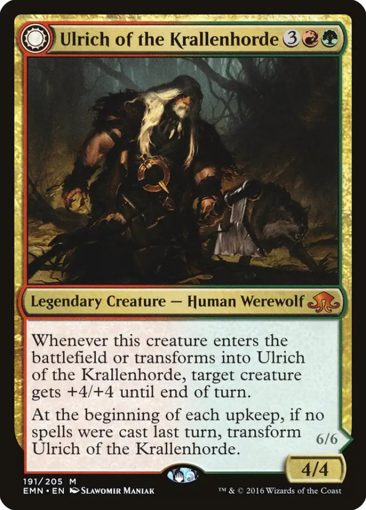 Ulrich of the Krallenhorde // Ulrich Uncontested Alpha [Eldritch Moon] - MTG Single