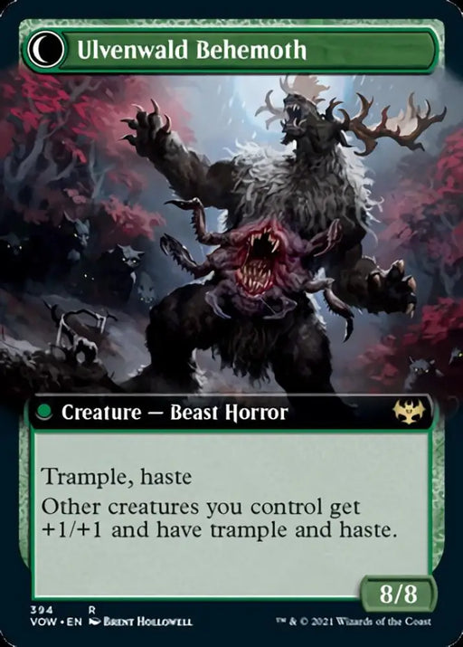 Ulvenwald Oddity // Ulvenwald Behemoth (Extended Art) [Innistrad: Crimson Vow] - MTG Single