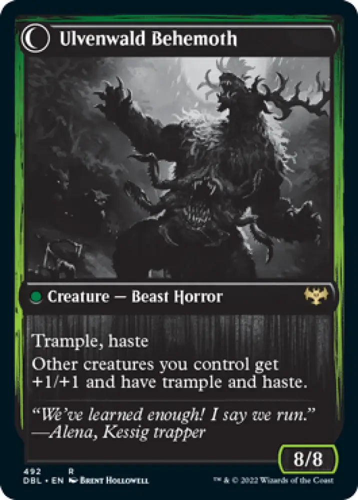 Ulvenwald Oddity // Ulvenwald Behemoth [Innistrad: Double Feature] - MTG Single