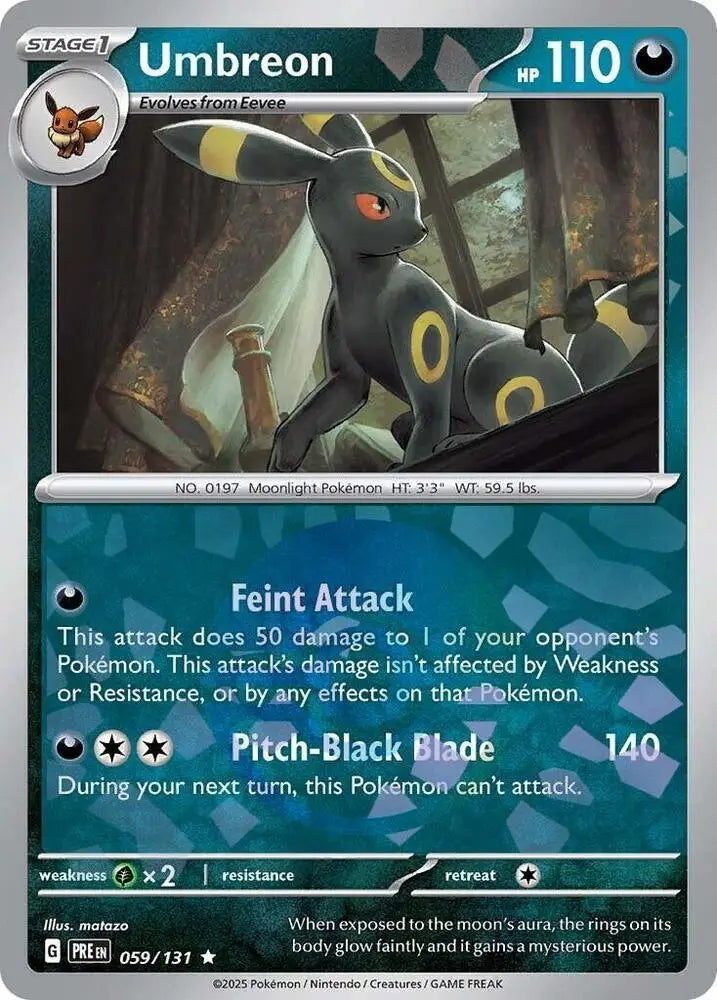 Umbreon (059/131) (Poke Ball Pattern) [Scarlet & Violet: Prismatic Evolutions] - Pokemon Single