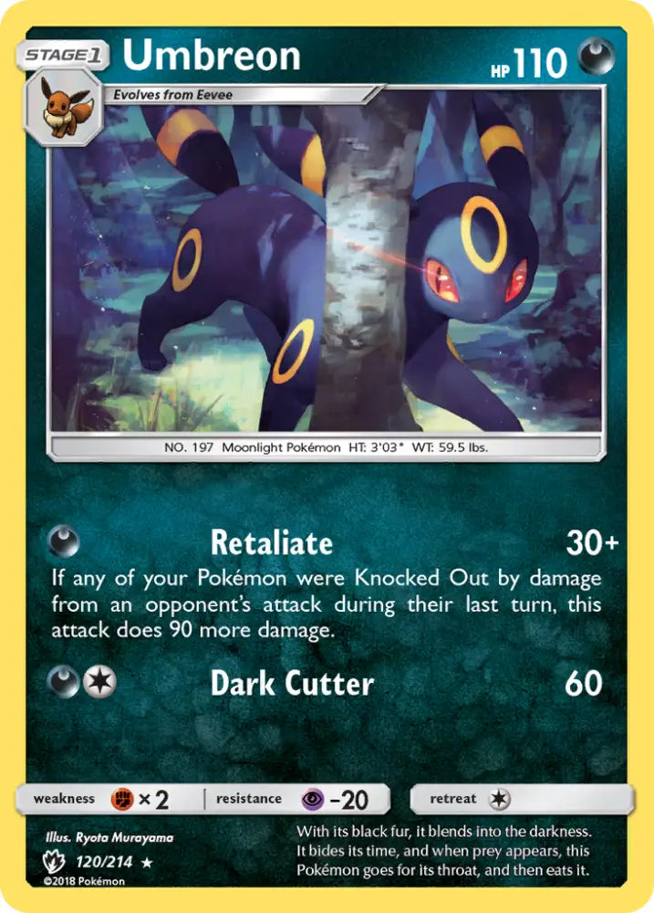 Umbreon (120/214) [Sun & Moon: Lost Thunder] - Pokemon Single