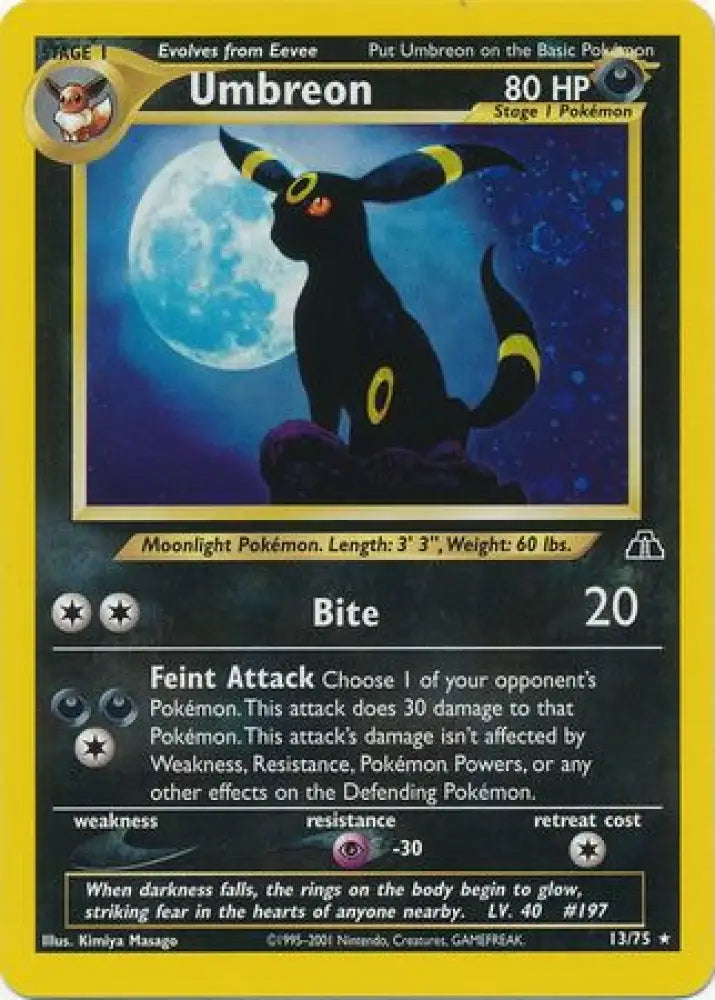 Umbreon (13/75) [Neo Discovery Unlimited] - Pokemon Single