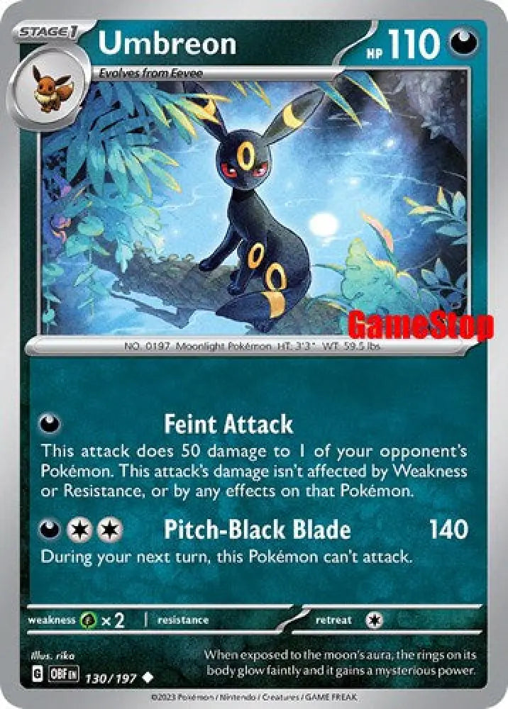 Umbreon (130/197) (GameStop Exclusive) [Scarlet & Violet: Black Star Promos] - Pokemon Single