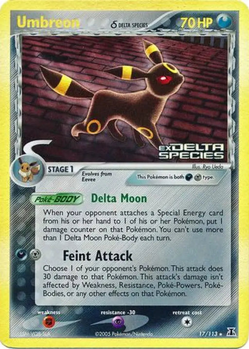 Umbreon (17/113) (Delta Species) (Stamped) [EX: Delta Species] - Pokemon Single