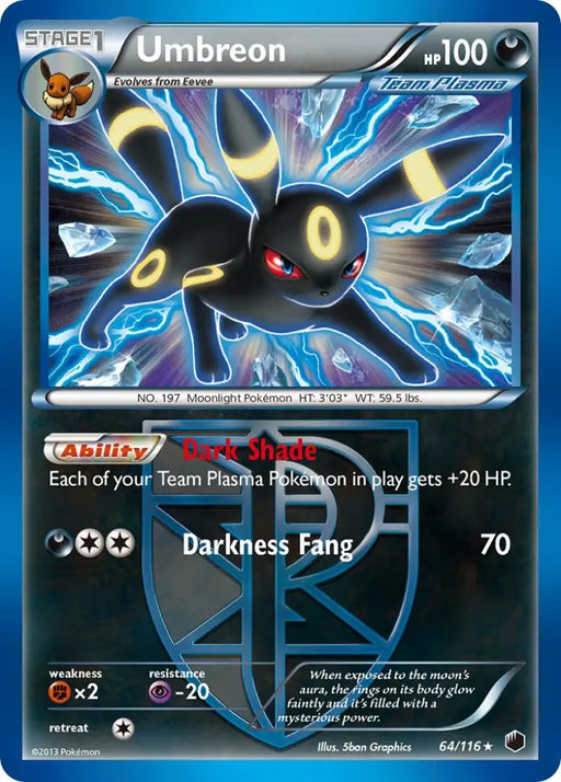 Umbreon (64/116) (Moltres Legendary Battle Deck) (Theme Deck Exclusive) [Black & White: Plasma Freeze] - Pokemon Single