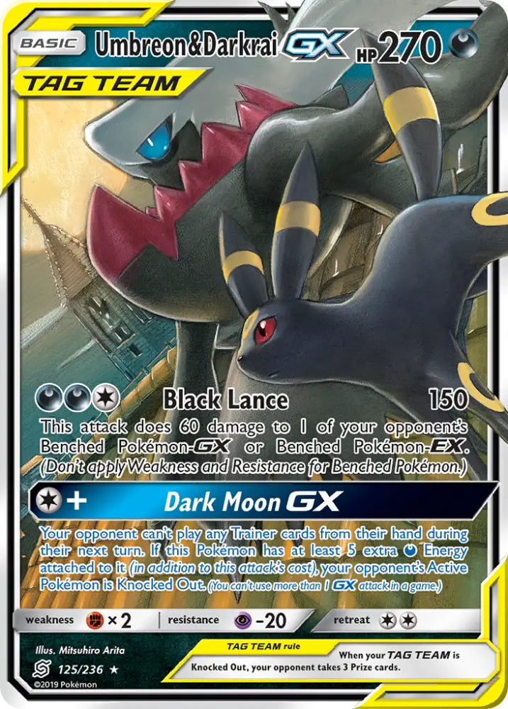 Umbreon & Darkrai GX (125/236) [Sun & Moon: Unified Minds] - Pokemon Single