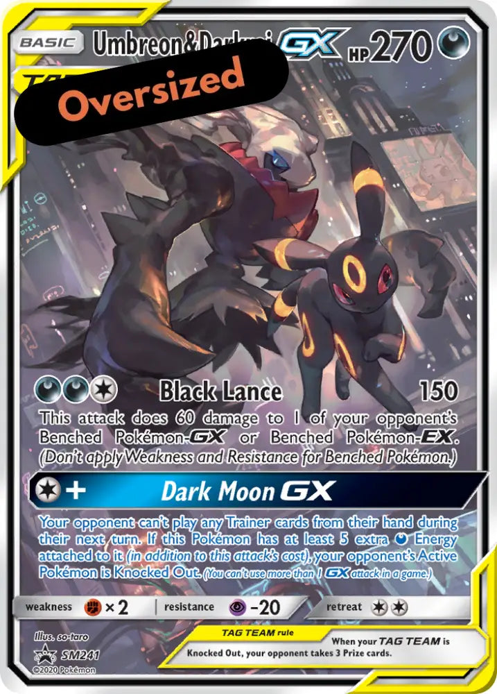 Umbreon & Darkrai GX (SM241) (Jumbo Card) [Sun & Moon: Black Star Promos] - Pokemon Single