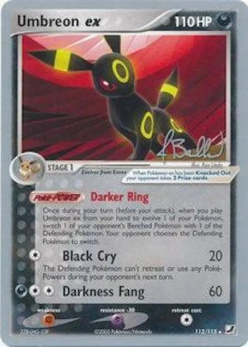 Umbreon ex (112/115) (Eeveelutions - Jimmy Ballard) [World Championships 2006] - Pokemon Single