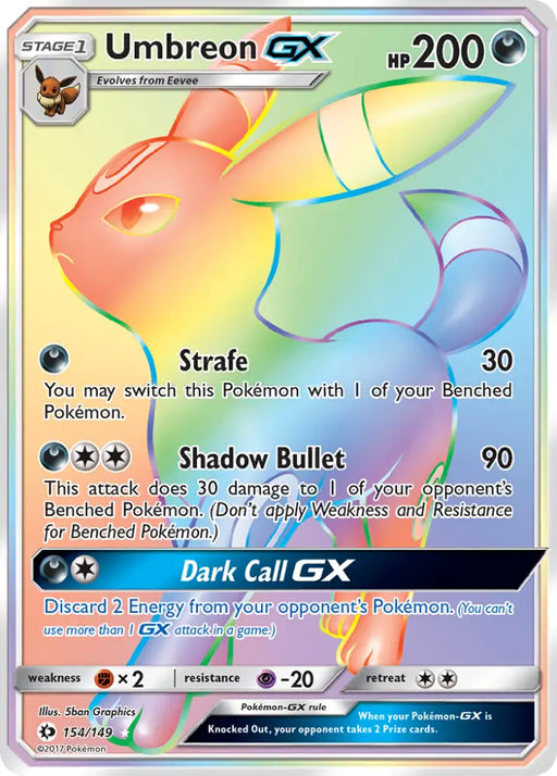 Umbreon GX (154/149) [Sun & Moon: Base Set] - Pokemon Single