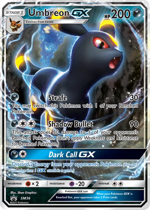 Umbreon GX (SM36) [Sun & Moon: Black Star Promos] - Pokemon Single