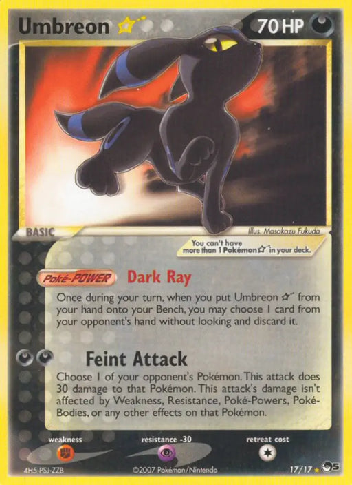 Umbreon Star (17/17) [POP Series 5] - Pokemon Single