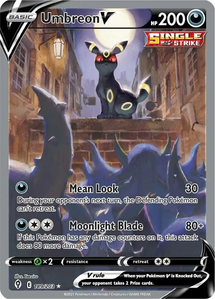 Umbreon V (189/203) [Sword & Shield: Evolving Skies] - Pokemon Single