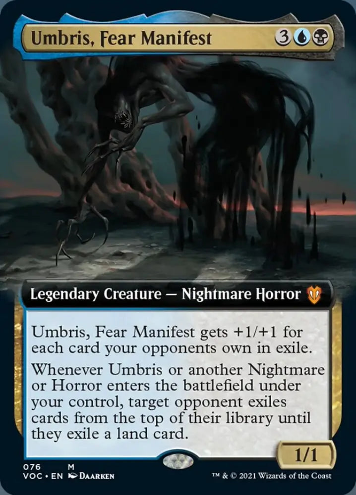 Umbris Fear Manifest (Extended Art) [Innistrad: Crimson Vow Commander] - MTG Single