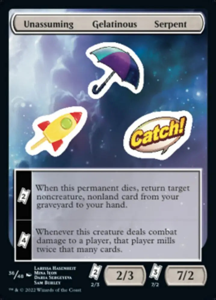 Unassuming Gelatinous Serpent [Unfinity Stickers] - MTG Single