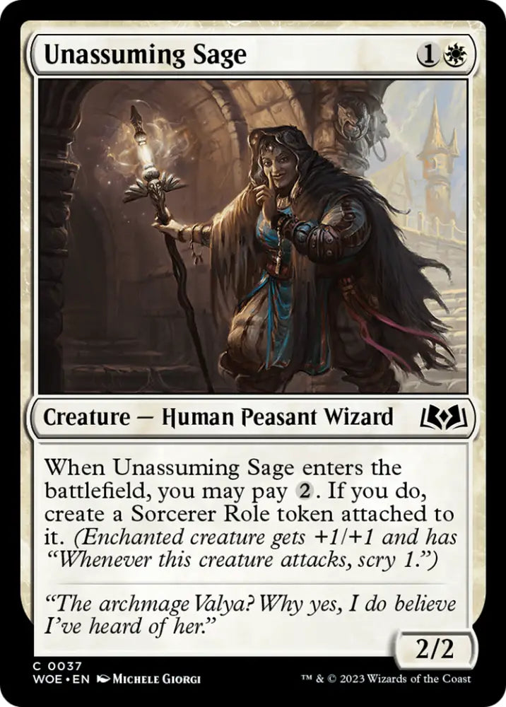 Unassuming Sage [Wilds of Eldraine] - MTG Single